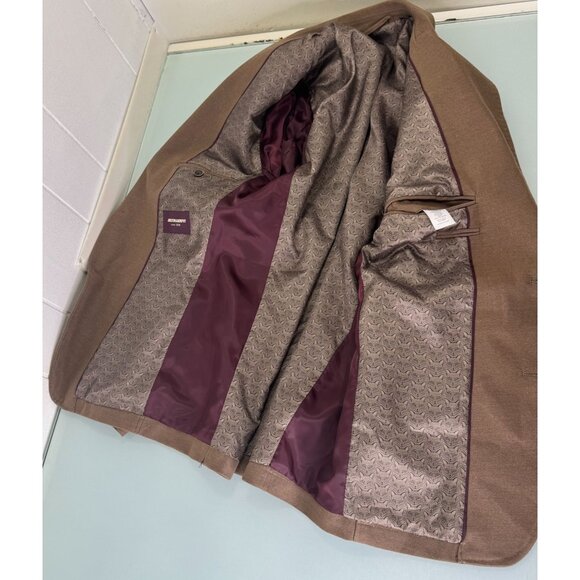 Johnston & Murphy Jacket Sport Coat Mens Medium M Fox Print Lined SOFT Blazer - Picture 2 of 12